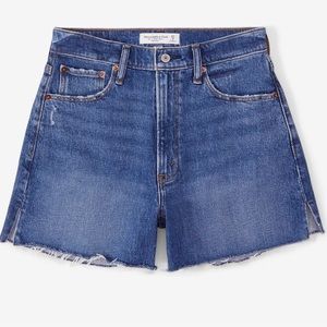 Abercrombie and Fitch The Cutoff Short High Rise Curve Love Denim Jean Shorts.